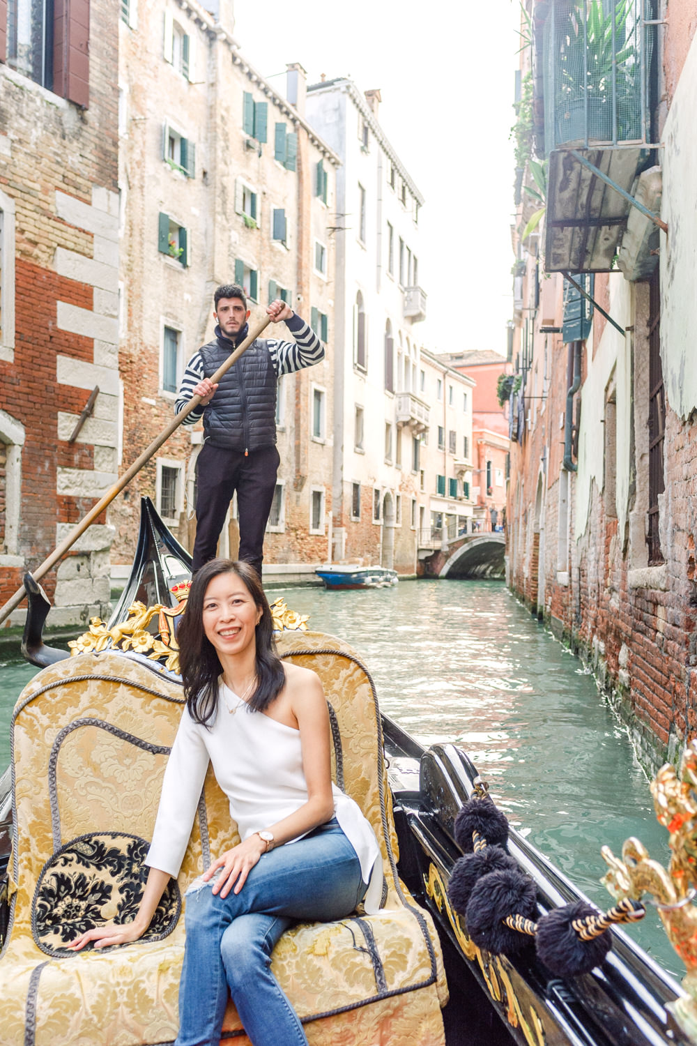 Gondola ride along the Grand Canal in Venice, Italy