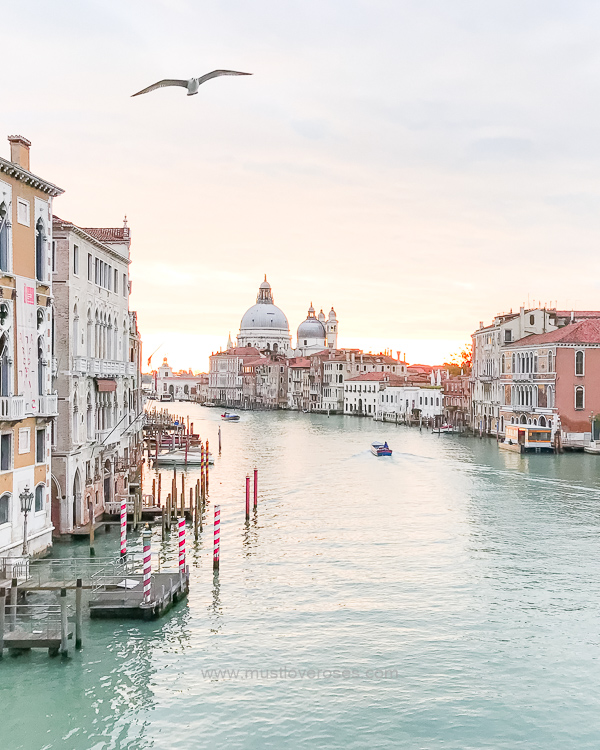 Sunrise over the Grand Canal in Venice Italy during Honeymoon
