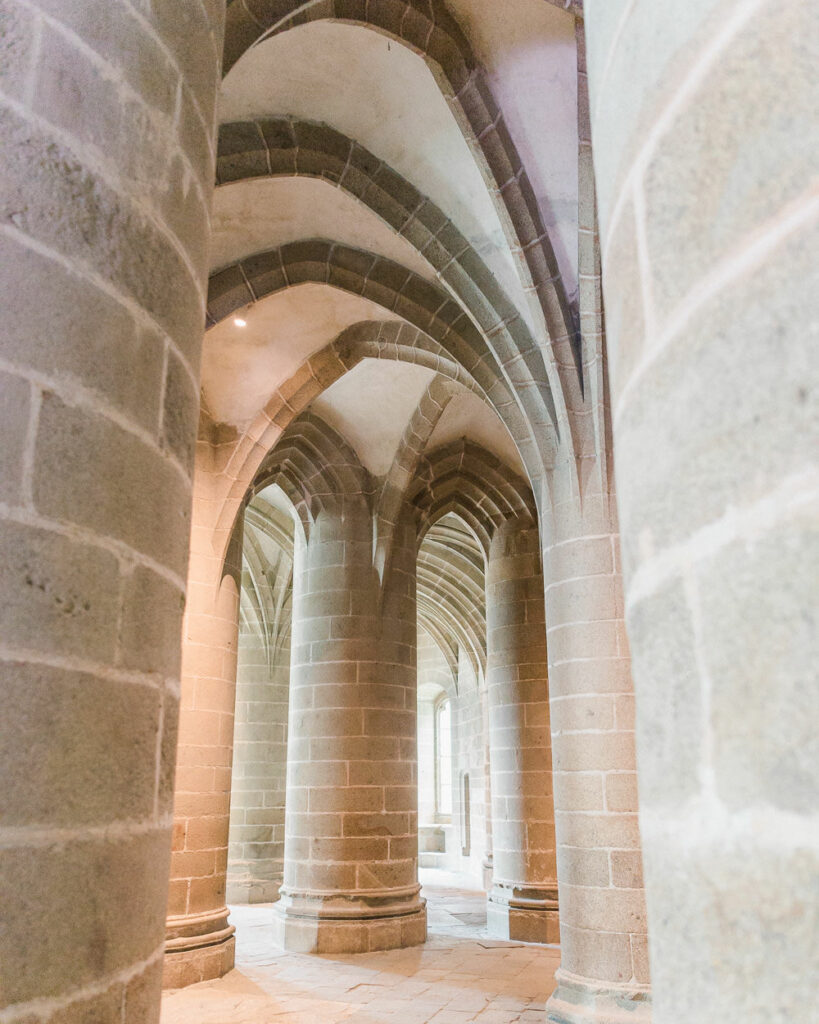 Inside the Mont Saint Michel Abbey