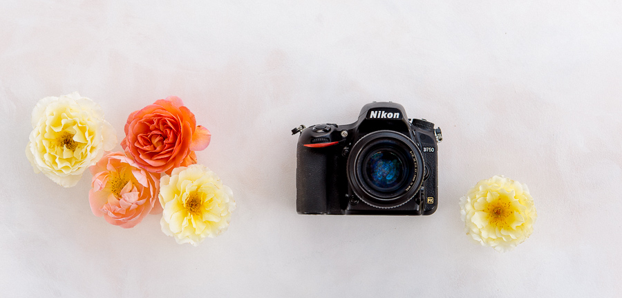 Nikon D750 with flowers
