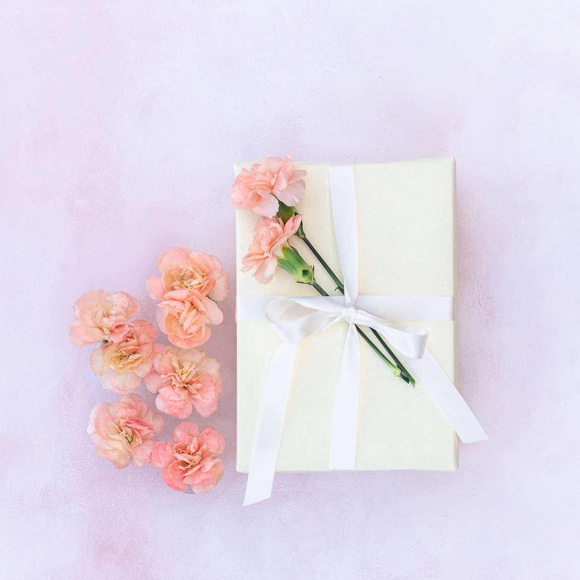 Gift wrapped with flower