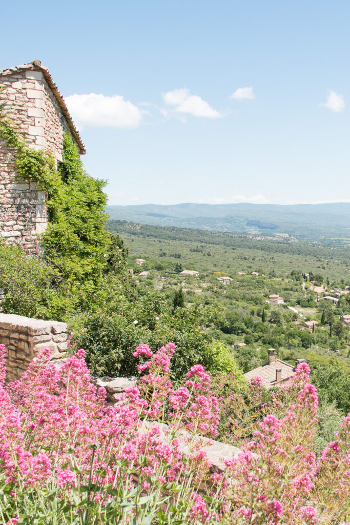 Springtime in Provence in the South of France. Sweeping Views from Gordes.