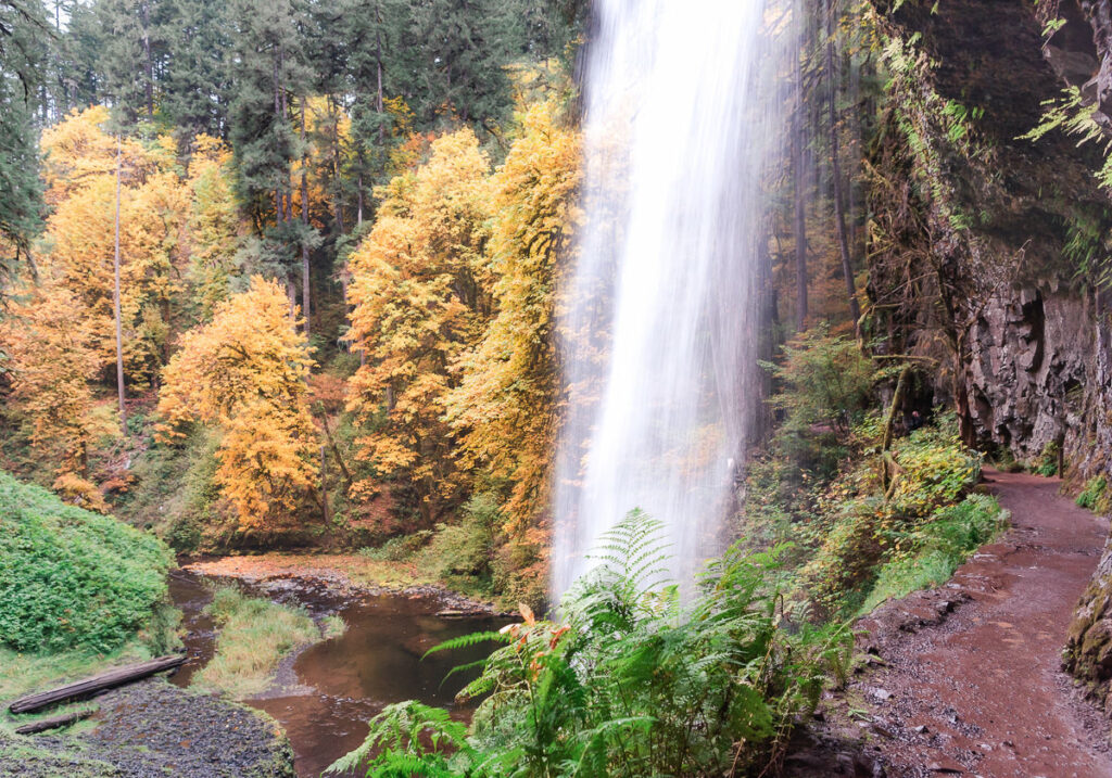 The Middle North Falls Waterfall of The Trail of Ten Falls in Silver Lakes State Park in Oregon