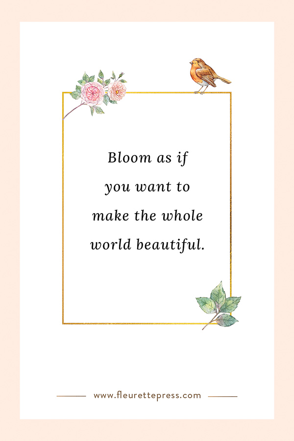 Inspirational Quotes Blooming Series
