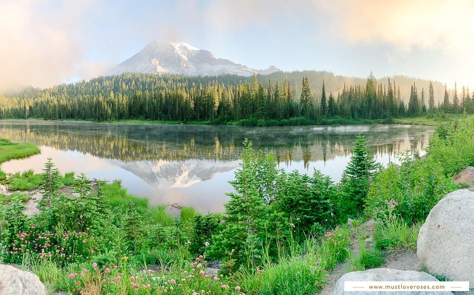Reflection Lakes at Mount Rainier National Park